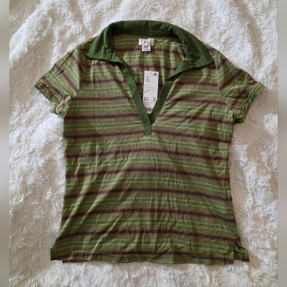 BDG Multicolor Striped Polo NWT
